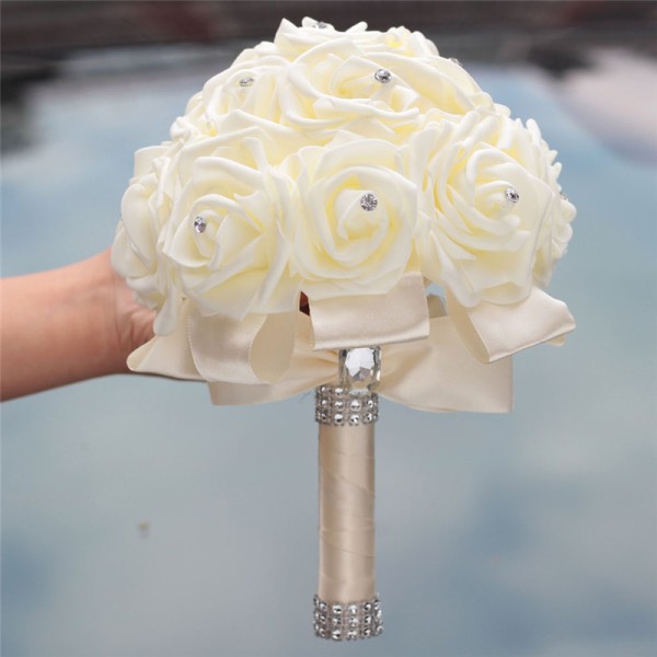 Round Foam Bridal Bouquets (Sold in a single piece) - Bridal Bouquets