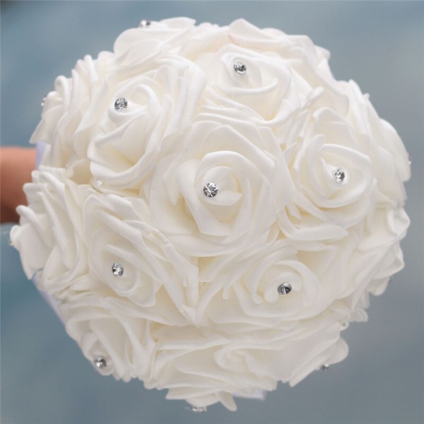 Round Foam Bridal Bouquets (Sold in a single piece) - Bridal Bouquets