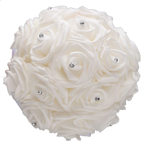 Round Foam Bridal Bouquets (Sold in a single piece) - Bridal Bouquets