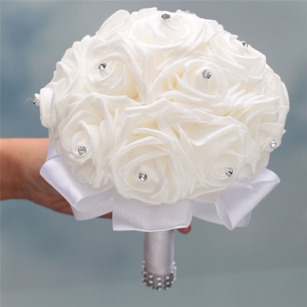 Round Foam Bridal Bouquets (Sold in a single piece) - Bridal Bouquets