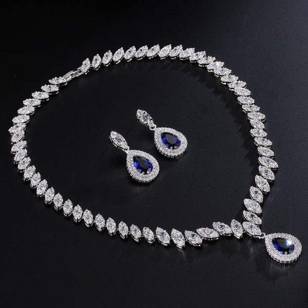 Ladies' Classic Alloy With Irregular Cubic Zirconia Jewelry Sets