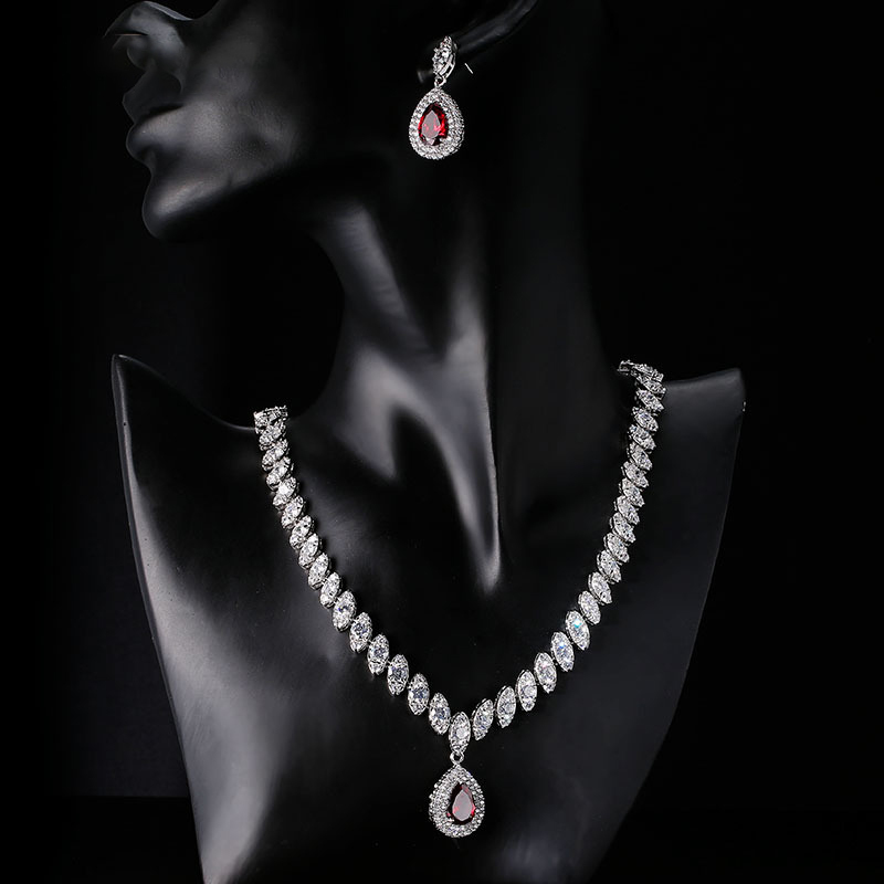 Ladies' Classic Alloy With Irregular Cubic Zirconia Jewelry Sets