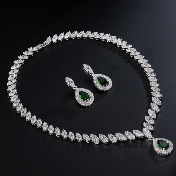 Ladies' Classic Alloy With Irregular Cubic Zirconia Jewelry Sets