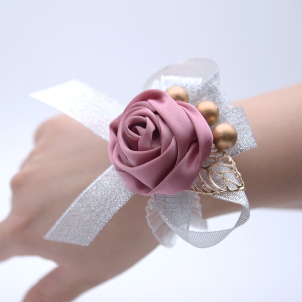 Free-Form Satin Wrist Corsage -