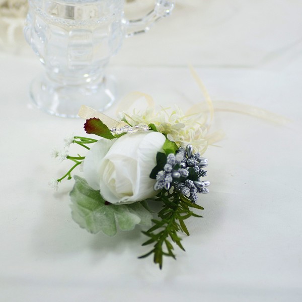 Free-Form Silk Flower Boutonniere (Sold in a single piece) -