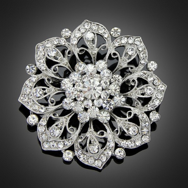 Ladies' Fancy Alloy With Irregular Rhinestone Brooch