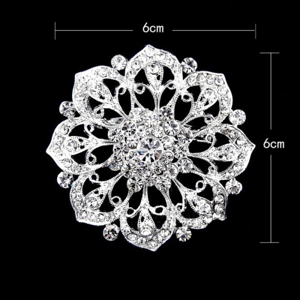 Ladies' Fancy Alloy With Irregular Rhinestone Brooch