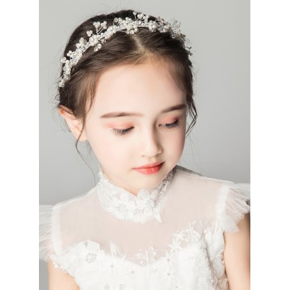 Alloy/Crystal With Flower Headbands (Sold in a single piece)