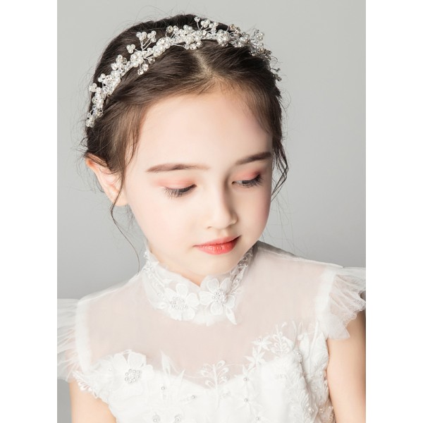 Alloy/Crystal With Flower Headbands (Sold in a single piece)