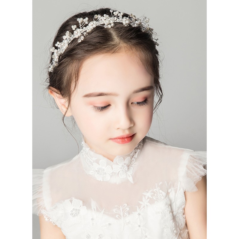 Alloy/Crystal With Flower Headbands (Sold in a single piece)