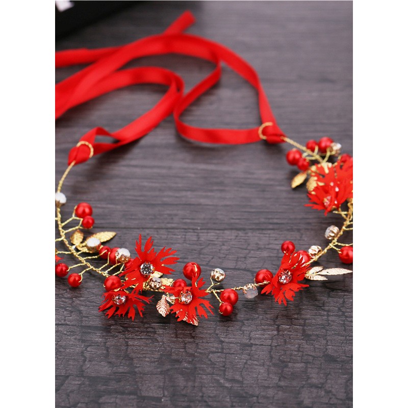 Alloy/Crystal With Flower Headbands (Sold in a single piece)