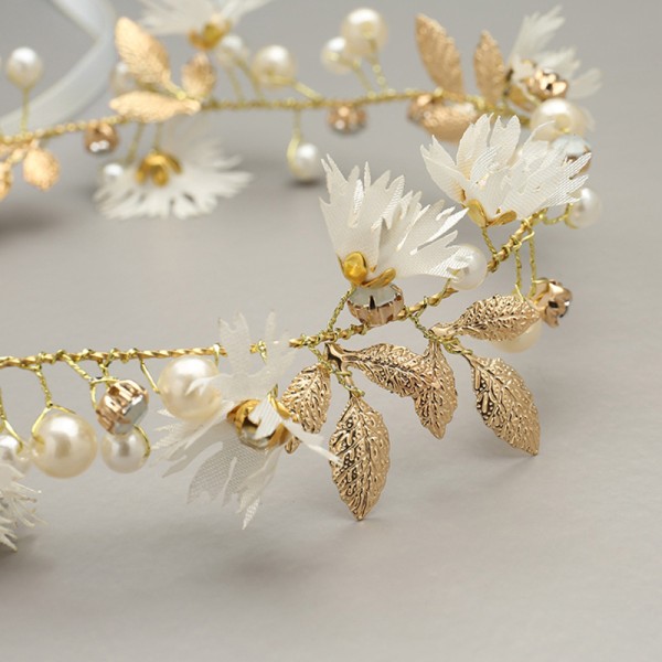 Alloy/Crystal With Flower Headbands (Sold in a single piece)