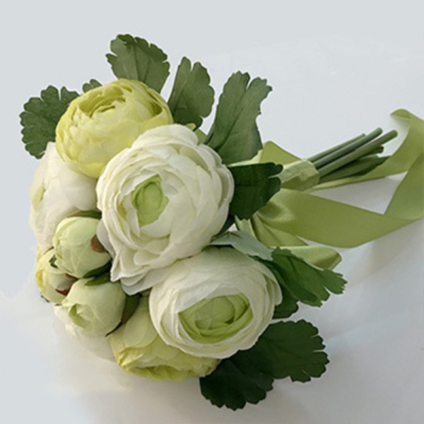 Vivifying Round Silk Flower Bridesmaid Bouquets -