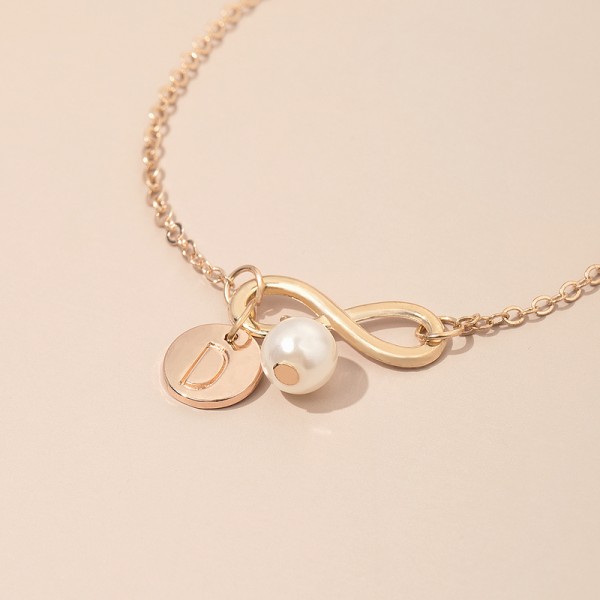 Elegant Alloy With Irregular Pearl Initial Bracelets Bracelets