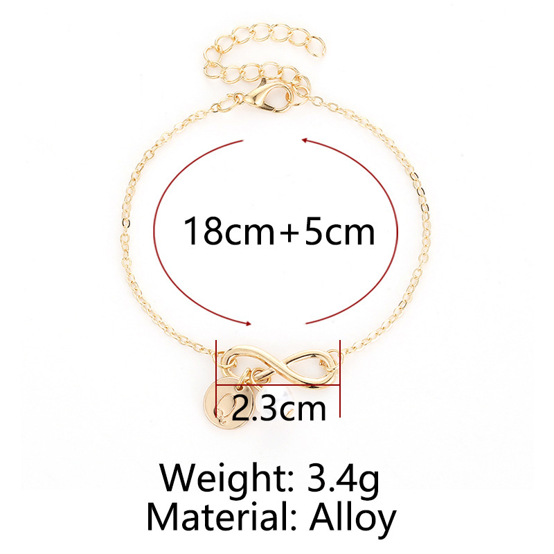 Elegant Alloy With Irregular Pearl Initial Bracelets Bracelets