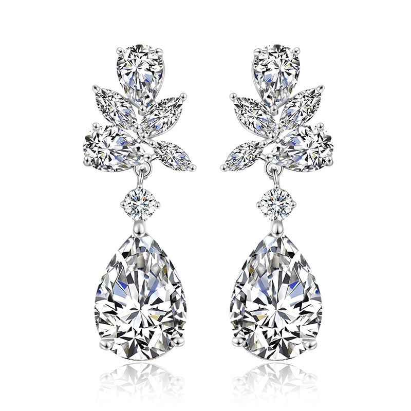 Ladies' Exquisite Alloy With Irregular Rhinestone Earrings