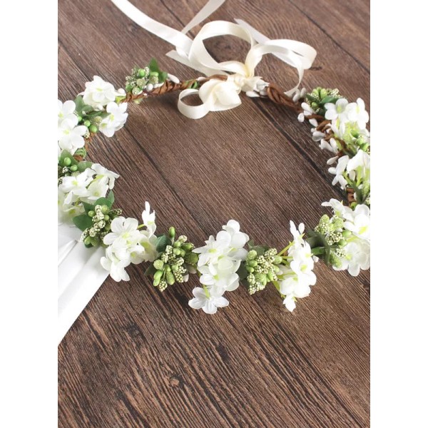 Silk Flower With Flower Flower Headband (Sold in a single piece)