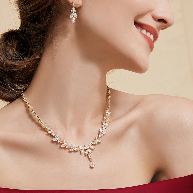 Ladies' Elegant Alloy With Irregular Cubic Zirconia Jewelry Sets