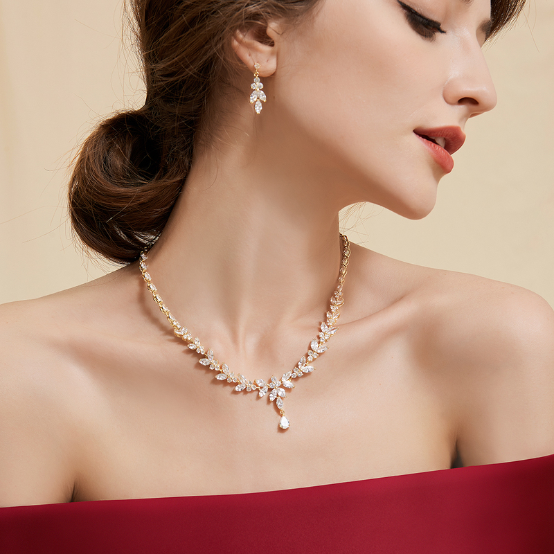 Ladies' Elegant Alloy With Irregular Cubic Zirconia Jewelry Sets