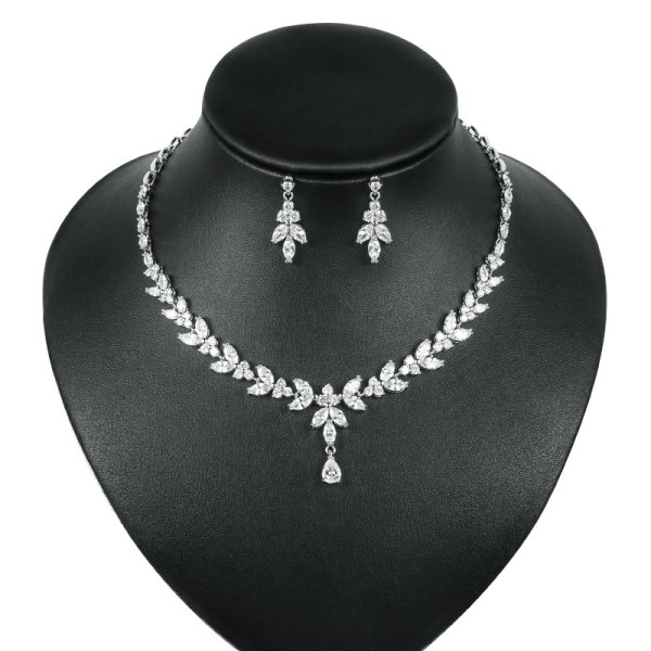 Ladies' Elegant Alloy With Irregular Cubic Zirconia Jewelry Sets