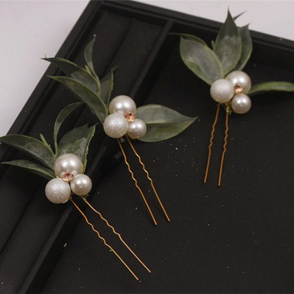 Hairpins/Headpiece Romantic With Venetian Pearl (Set of 6)