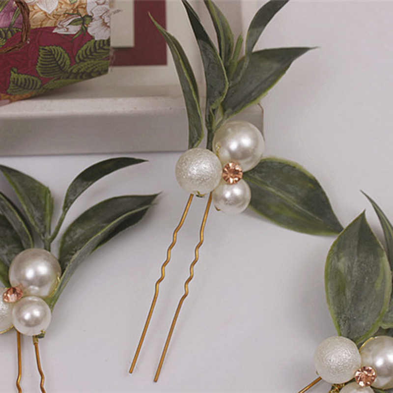 Hairpins/Headpiece Romantic With Venetian Pearl (Set of 6)