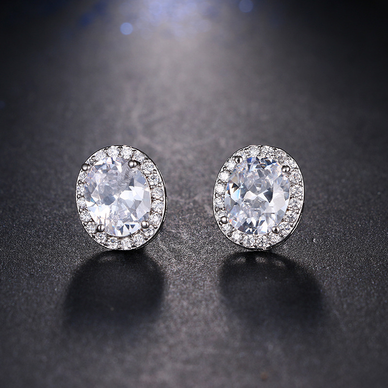 Ladies' Classic Alloy With Irregular Cubic Zirconia Earrings