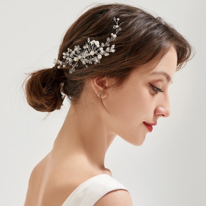 Combs & Barrettes/Headpiece Elegant With Venetian Pearl (Sold in single piece)