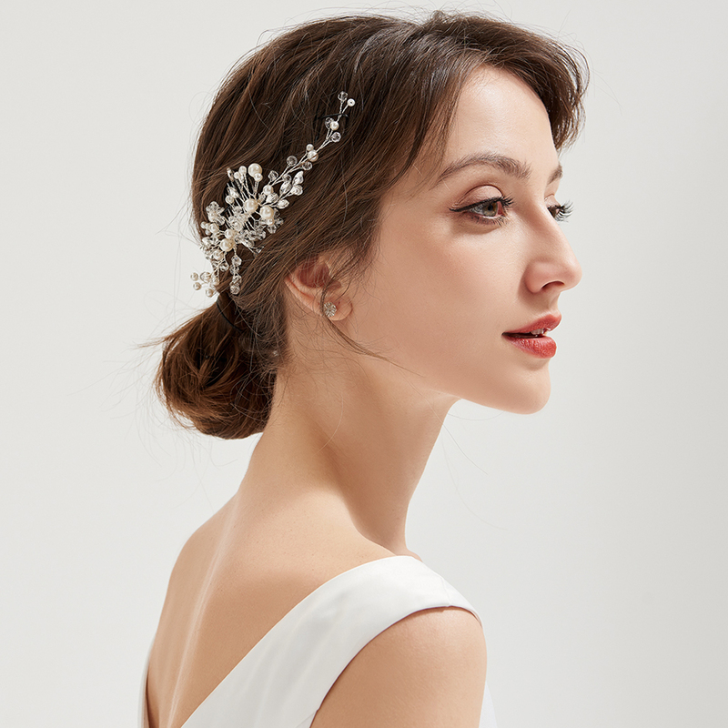 Combs & Barrettes/Headpiece Elegant With Venetian Pearl (Sold in single piece)