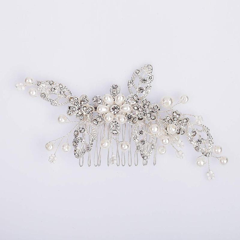 Combs & Barrettes/Headpiece Beautiful Ladies/Kids With Rhinestone/Venetian Pearl (Sold in single piece)