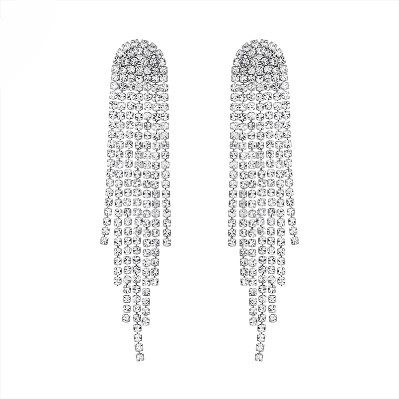 Ladies' Beautiful Alloy With Irregular Cubic Zirconia Earrings