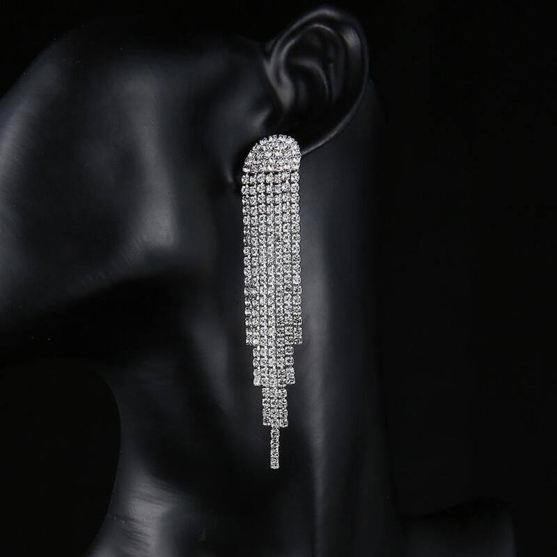 Ladies' Beautiful Alloy With Irregular Cubic Zirconia Earrings