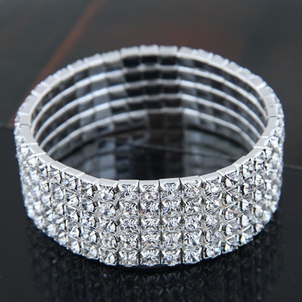 Ladies' Shining Alloy With Irregular Cubic Zirconia Bracelets