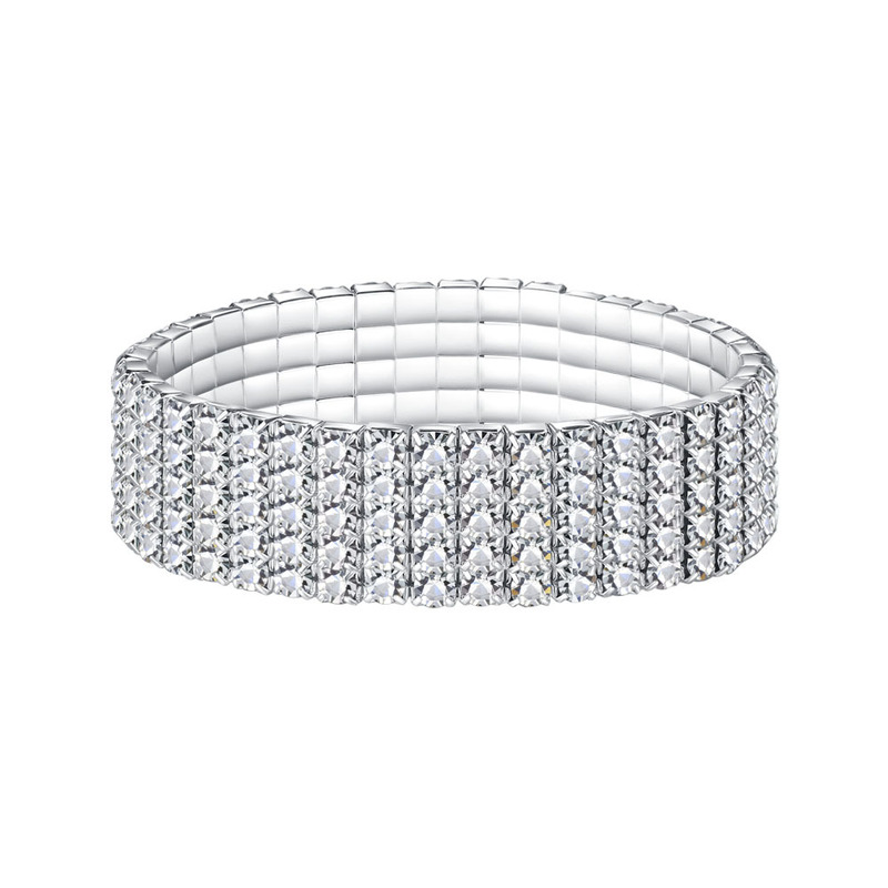 Ladies' Shining Alloy With Irregular Cubic Zirconia Bracelets