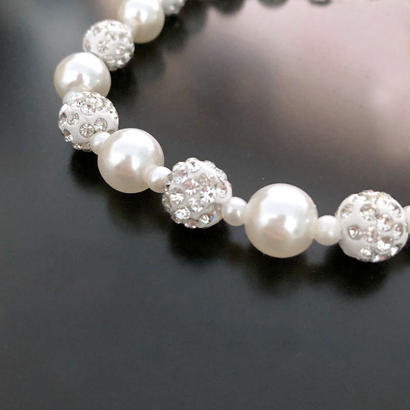 Ladies' Stylish Alloy With Round Pearl Bracelets