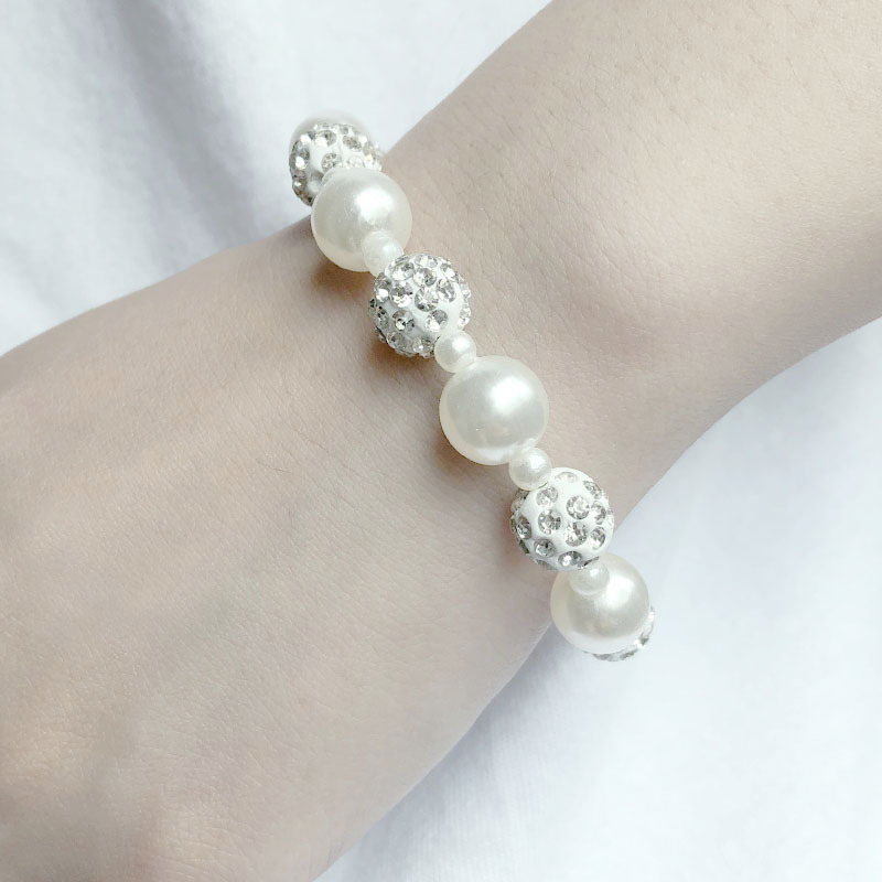 Ladies' Stylish Alloy With Round Pearl Bracelets