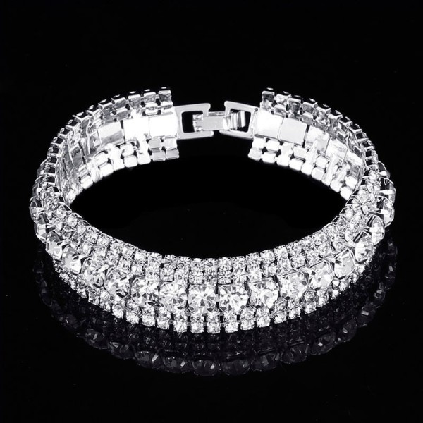 Ladies' Elegant Alloy With Irregular Rhinestone Bracelets