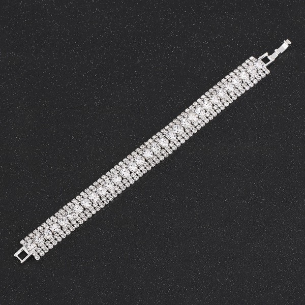 Ladies' Elegant Alloy With Irregular Rhinestone Bracelets