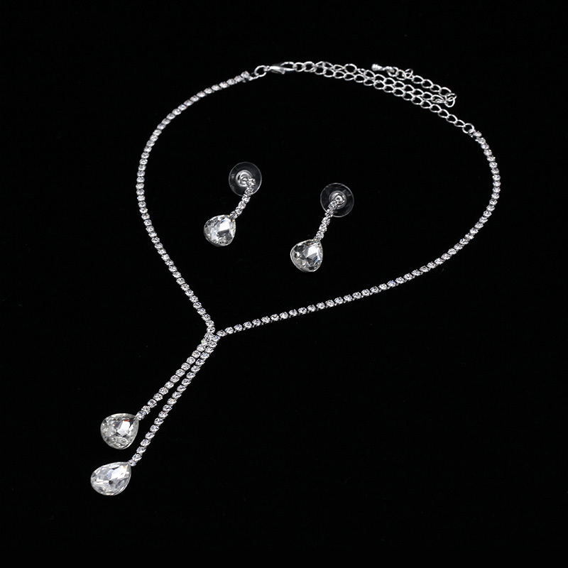 Ladies' Elegant Alloy With Irregular Cubic Zirconia Jewelry Sets