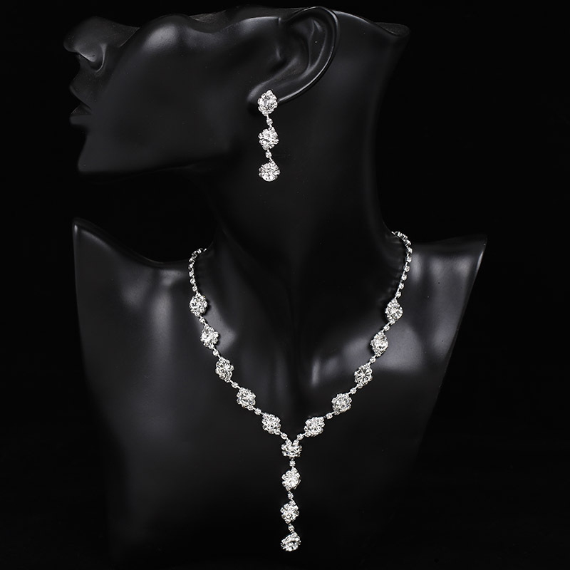 Ladies' Pretty Alloy With Irregular Cubic Zirconia Jewelry Sets