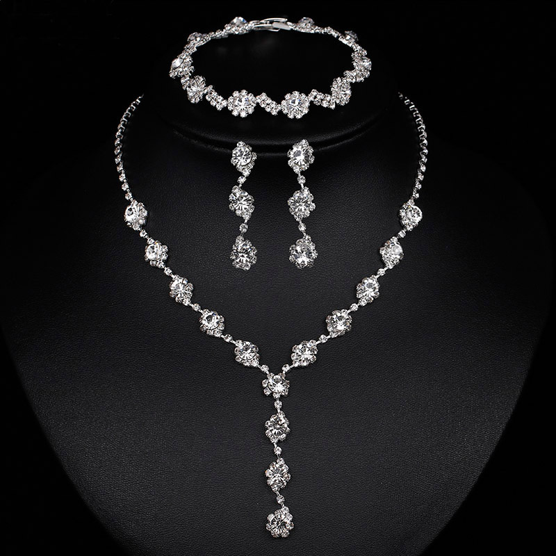 Ladies' Pretty Alloy With Irregular Cubic Zirconia Jewelry Sets