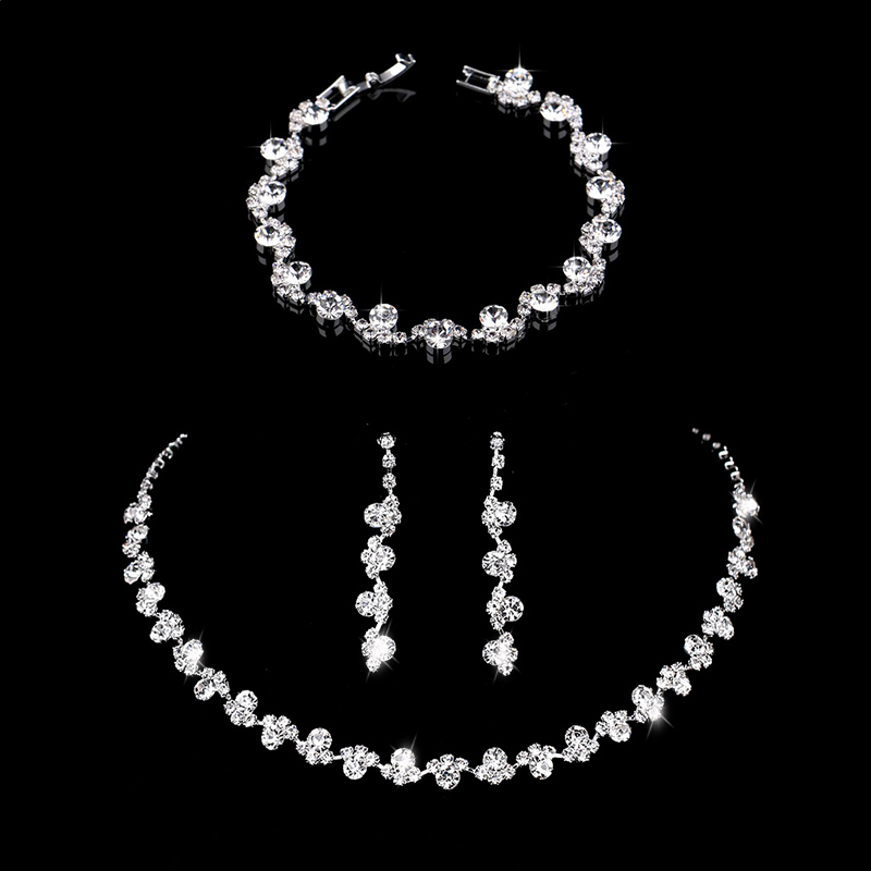 Ladies' Elegant Alloy With Irregular Cubic Zirconia Jewelry Sets