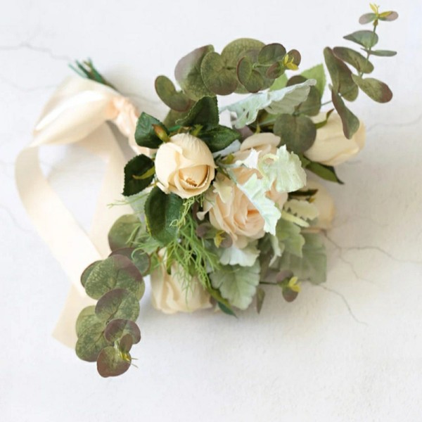 Classic Free-Form Silk Flower Bridesmaid Bouquets (Sold in a single piece) - Bridesmaid Bouquets