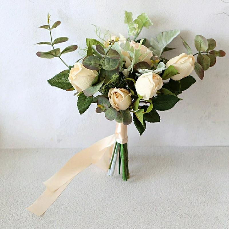 Classic Free-Form Silk Flower Bridesmaid Bouquets (Sold in a single piece) - Bridesmaid Bouquets