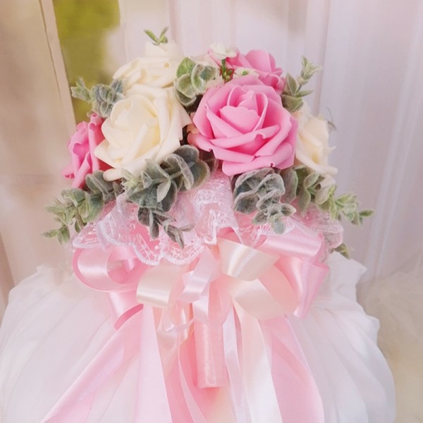 Classic Round Foam Bridal Bouquets (Sold in a single piece) - Bridal Bouquets