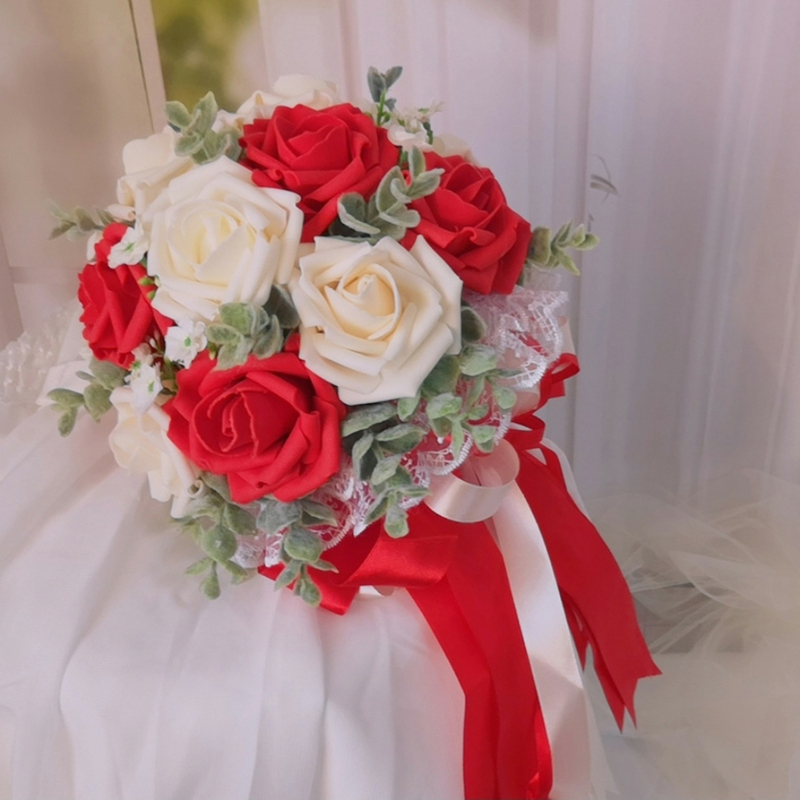 Classic Round Foam Bridal Bouquets (Sold in a single piece) - Bridal Bouquets