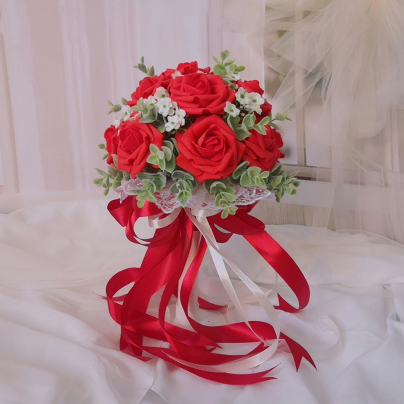 Classic Round Foam Bridal Bouquets (Sold in a single piece) - Bridal Bouquets