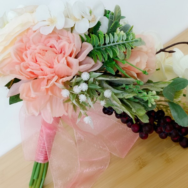 Classic Cascade Silk Flower Bridal Bouquets (Sold in a single piece) - Bridal Bouquets