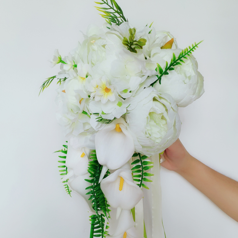 Classic Cascade Foam Bridal Bouquets (Sold in a single piece) - Bridal Bouquets