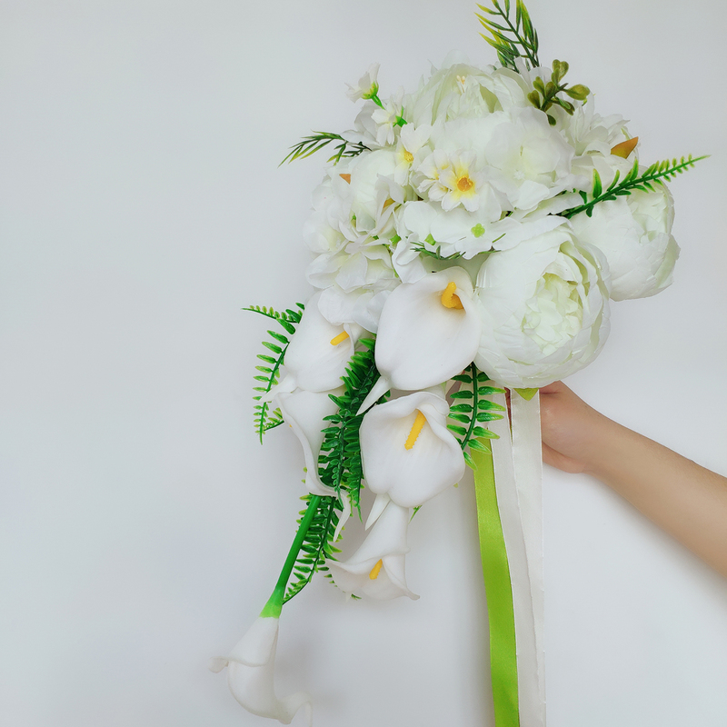 Classic Cascade Foam Bridal Bouquets (Sold in a single piece) - Bridal Bouquets